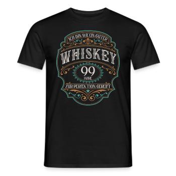 99 years am good whisky whiskey 99th birthday - Men's T-Shirt - black - Front - AI Model Male 178 light (178cm)