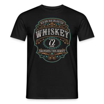 72 Jahre bin guter Whisky Whiskey 72. Geburtstag - Männer T-Shirt - Schwarz - Vorne - AI Model Male 178 light (178cm)