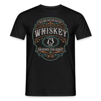 73 Jahre bin guter Whisky Whiskey 73. Geburtstag - Männer T-Shirt - Schwarz - Vorne - AI Model Male 178 light (178cm)