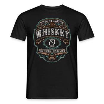 79 Jahre bin guter Whisky Whiskey 79. Geburtstag - Männer T-Shirt - Schwarz - Vorne - AI Model Male 178 light (178cm)