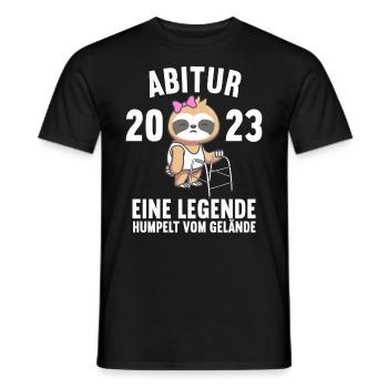 Ein echte Legende verlässt Gelände Abitur Abi 2023 - Männer T-Shirt - Schwarz - Vorne - AI Model Male 178 light (178cm)