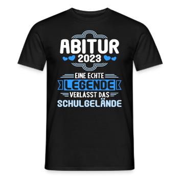 Ein echte Legende verlässt Gelände Abitur Abi 2023 - Männer T-Shirt - Schwarz - Vorne - AI Model Male 178 light (178cm)