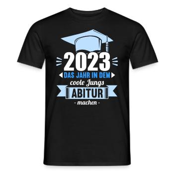 Abitur 2023 Das Jahr in dem coole Jungs Abi mach - Männer T-Shirt - Schwarz - Vorne - AI Model Male 178 light (178cm)