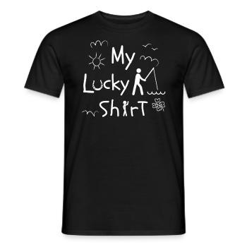 Pêche canne à pêche pêcheur drôle de pêche à la mouche - T-shirt homme - noir - Devant - AI Model Male 178 light (178cm)