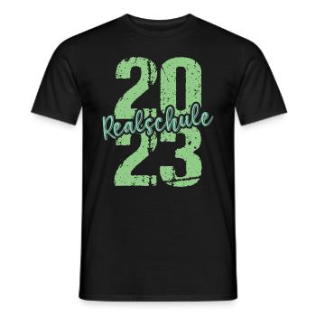 Realschule bestanden Realschulabschluss 2023 - Männer T-Shirt - Schwarz - Vorne - AI Model Male 178 light (178cm)