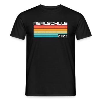Realschule bestanden Realschulabschluss 2023 - Männer T-Shirt - Schwarz - Vorne - AI Model Male 178 light (178cm)