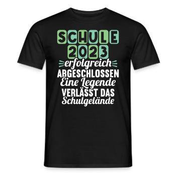 Eine Legende verlässt das Gelände Realschule 2023 - Männer T-Shirt - Schwarz - Vorne - AI Model Male 178 light (178cm)