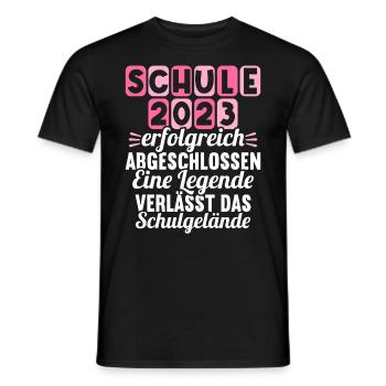 Eine Legende verlässt das Gelände Realschule 2023 - Männer T-Shirt - Schwarz - Vorne - AI Model Male 178 light (178cm)