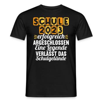 Eine Legende verlässt das Gelände Realschule 2023 - Männer T-Shirt - Schwarz - Vorne - AI Model Male 178 light (178cm)
