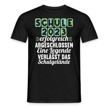 Eine Legende verlässt das Gelände Realschule 2023 - Männer T-Shirt - Schwarz - Vorne - AI Model Male 178 light (178cm)