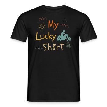 Motorcyclist Motorcycle Moped Funny Vintage - Men's T-Shirt - black - Front - AI Model Male 178 light (178cm)