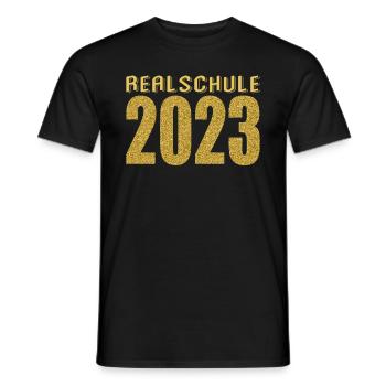 Realschule bestanden Realschulabschluss 2023 - Männer T-Shirt - Schwarz - Vorne - AI Model Male 178 light (178cm)