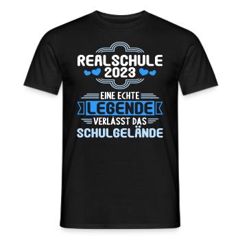 Eine Legende verlässt das Gelände Realschule 2023 - Männer T-Shirt - Schwarz - Vorne - AI Model Male 178 light (178cm)