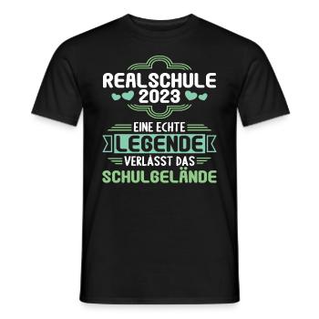 Eine Legende verlässt das Gelände Realschule 2023 - Männer T-Shirt - Schwarz - Vorne - AI Model Male 178 light (178cm)