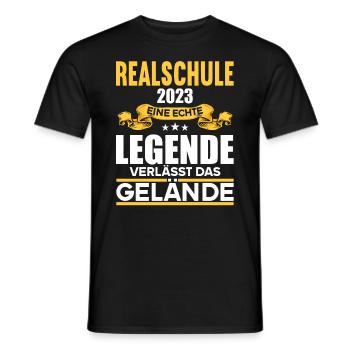 Eine Legende verlässt das Gelände Realschule 2023 - Männer T-Shirt - Schwarz - Vorne - AI Model Male 178 light (178cm)