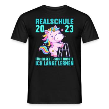 für dieses musste ich lange lernen Realschule 2023 - Männer T-Shirt - Schwarz - Vorne - AI Model Male 178 light (178cm)