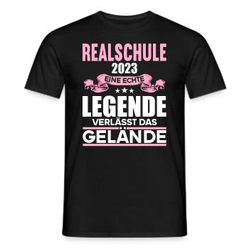 Eine Legende verlässt das Gelände Realschule 2023 - Männer T-Shirt - Schwarz - Vorne - AI Model Male 178 light (178cm)