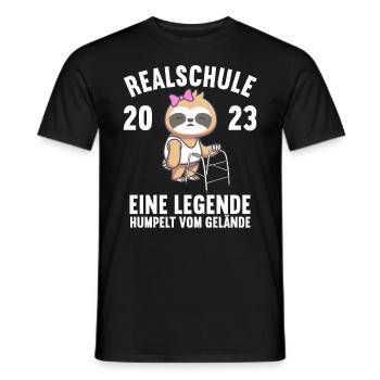 Eine Legende verlässt das Gelände Realschule 2023 - Männer T-Shirt - Schwarz - Vorne - AI Model Male 178 light (178cm)