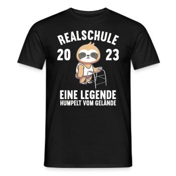 Eine Legende verlässt das Gelände Realschule 2023 - Männer T-Shirt - Schwarz - Vorne - AI Model Male 178 light (178cm)