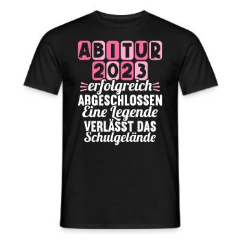 Eine echte Legende verlässt Gelände Abi 2023 - Männer T-Shirt - Schwarz - Vorne - AI Model Male 178 light (178cm)