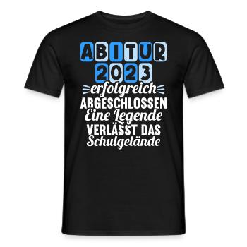 Eine echte Legende verlässt Gelände Abi 2023 - Männer T-Shirt - Schwarz - Vorne - AI Model Male 178 light (178cm)