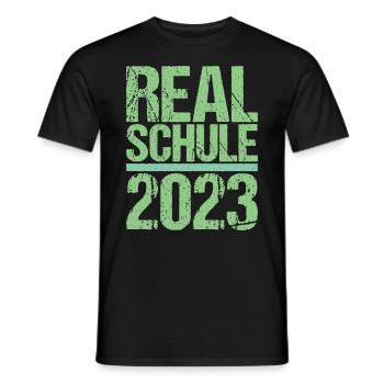 Realschule bestanden Realschulabschluss 2023 - Männer T-Shirt - Schwarz - Vorne - AI Model Male 178 light (178cm)