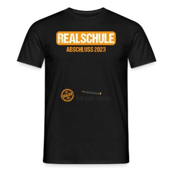 Realschule Gästebuch Realschulabschluss 2023 - Männer T-Shirt - Schwarz - Vorne - AI Model Male 178 light (178cm)