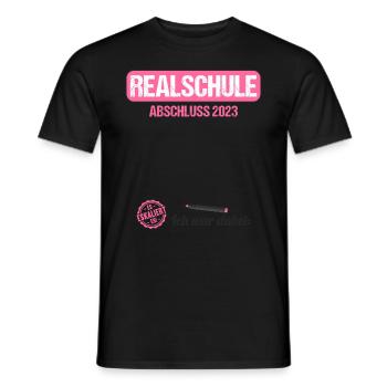 Realschule Gästebuch Realschulabschluss 2023 - Männer T-Shirt - Schwarz - Vorne - AI Model Male 178 light (178cm)