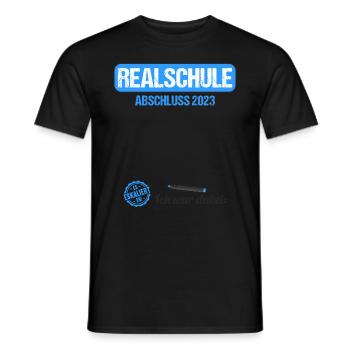 Realschule Gästebuch Realschulabschluss 2023 - Männer T-Shirt - Schwarz - Vorne - AI Model Male 178 light (178cm)