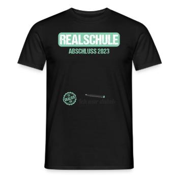 Realschule Gästebuch Realschulabschluss 2023 - Männer T-Shirt - Schwarz - Vorne - AI Model Male 178 light (178cm)