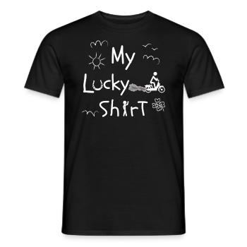 moped moped scooter moped moped driver moped funny - Men's T-Shirt - black - Front - AI Model Male 178 light (178cm)