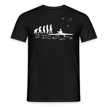 Kanuten Kanus-Rudern Kanu-Ruderer Evolution - Männer T-Shirt - Schwarz - Vorne - AI Model Male 178 light (178cm)