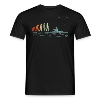 Kanuten Kanus-Rudern Kanu-Ruderer Vintage - Männer T-Shirt - Schwarz - Vorne - AI Model Male 178 light (178cm)