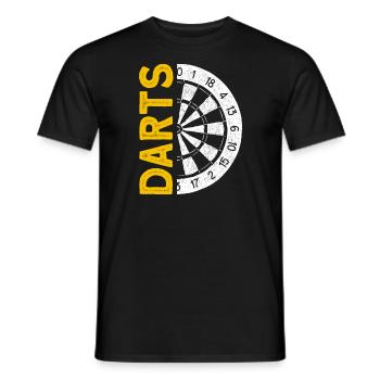 Dart Sprüche Darts Geschenk Dartverein - Männer T-Shirt - Schwarz - Vorne - AI Model Male 178 light (178cm)