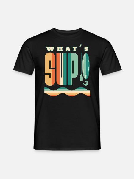 Qu’est-ce que le SUP paddle Stand Up Paddle Vintage - T-shirt homme - noir