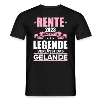 Rentner 2023 Rentnerin 2023 Rente 2023 - Männer T-Shirt - Schwarz - Vorne - AI Model Male 178 light (178cm)