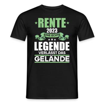 Rentner 2023 Rentnerin 2023 Rente 2023 - Männer T-Shirt - Schwarz - Vorne - AI Model Male 178 light (178cm)