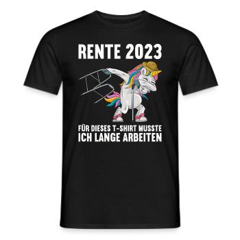 Rentner 2023 Rentnerin 2023 Rente 2023 - Männer T-Shirt - Schwarz - Vorne - AI Model Male 178 light (178cm)