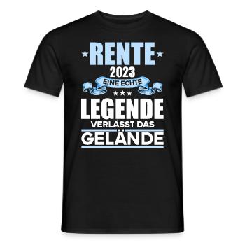 Rentner 2023 Rentnerin 2023 Rente 2023 - Männer T-Shirt - Schwarz - Vorne - AI Model Male 178 light (178cm)