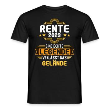 Rentner 2023 Rentnerin 2023 Rente 2023 - Männer T-Shirt - Schwarz - Vorne - AI Model Male 178 light (178cm)