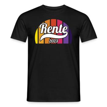 Rentner 2023 Rentnerin 2023 Rente 2023 - Männer T-Shirt - Schwarz - Vorne - AI Model Male 178 light (178cm)