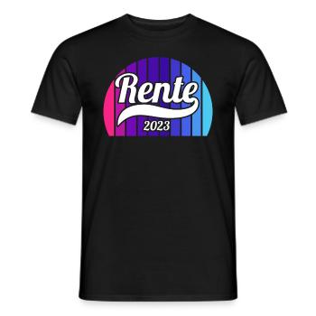 Rentner 2023 Rentnerin 2023 Rente 2023 - Männer T-Shirt - Schwarz - Vorne - AI Model Male 178 light (178cm)