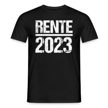 Rentner 2023 Rentnerin 2023 Rente 2023 - Männer T-Shirt - Schwarz - Vorne - AI Model Male 178 light (178cm)