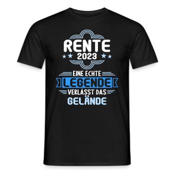 Rentner 2023 Rentnerin 2023 Rente 2023 - Männer T-Shirt - Schwarz - Vorne - AI Model Male 178 light (178cm)