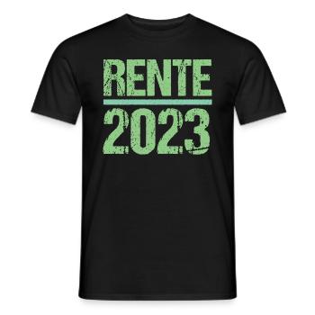 Rentner 2023 Rentnerin 2023 Rente 2023 - Männer T-Shirt - Schwarz - Vorne - AI Model Male 178 light (178cm)