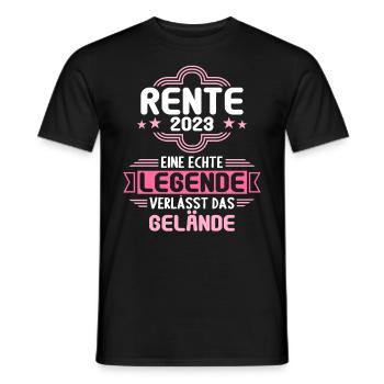 Rentner 2023 Rentnerin 2023 Rente 2023 - Männer T-Shirt - Schwarz - Vorne - AI Model Male 178 light (178cm)