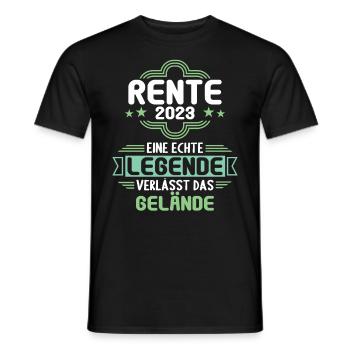 Rentner 2023 Rentnerin 2023 Rente 2023 - Männer T-Shirt - Schwarz - Vorne - AI Model Male 178 light (178cm)