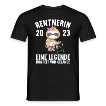 Pension Retirement Farewell Colleague Pensioner 2023 - Men's T-Shirt - black - Front - AI Model Male 178 light (178cm)