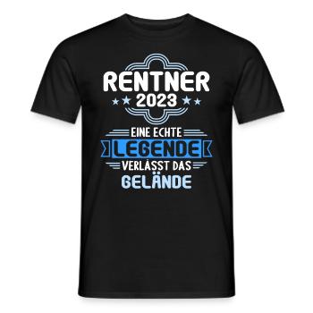 Rente 2023 Ruhestand Abschied Rentner 2023 - Männer T-Shirt - Schwarz - Vorne - AI Model Male 178 light (178cm)