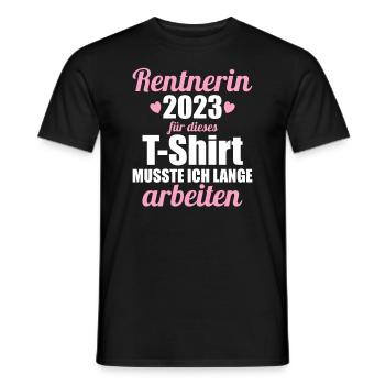 Pension Retirement Farewell Colleague Pensioner 2023 - Men's T-Shirt - black - Front - AI Model Male 178 light (178cm)